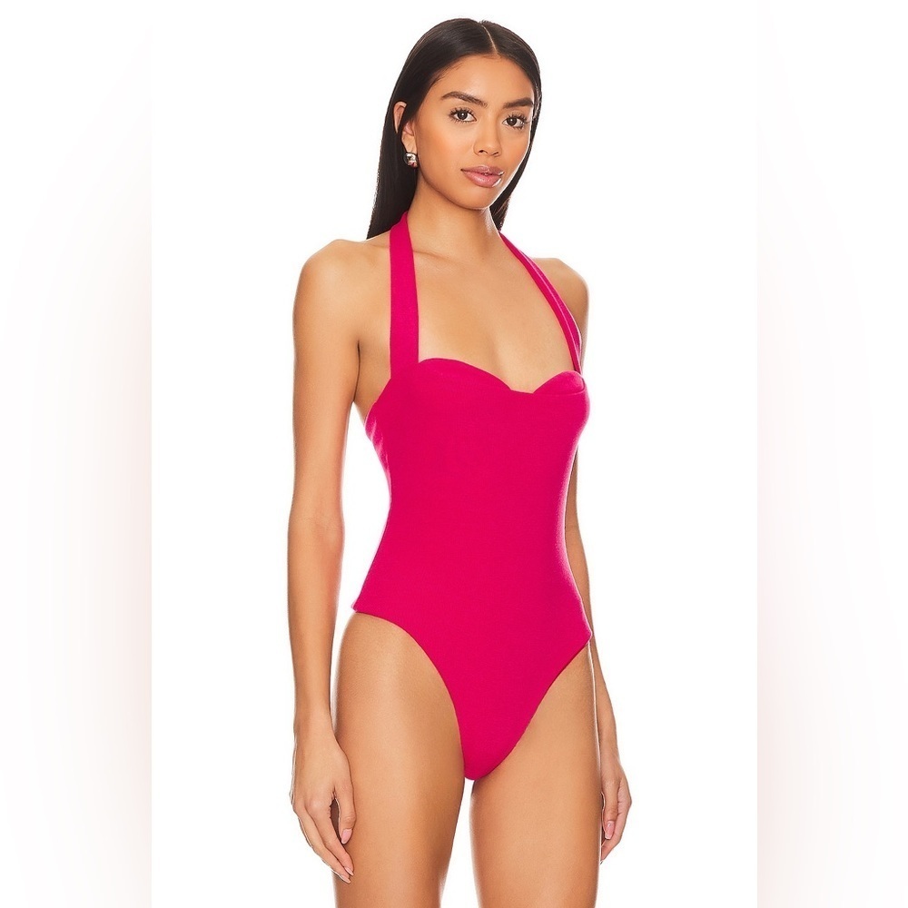 NWT - Lovers and Friends Dominique Bodysuit in Dark Pink - Size M - Picture 3 of 8
